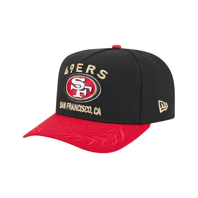 San Francisco 49ers New Era NFL 25 Draft Pre-Curved 9FIFTY A-Frame Snapback Hat – Black