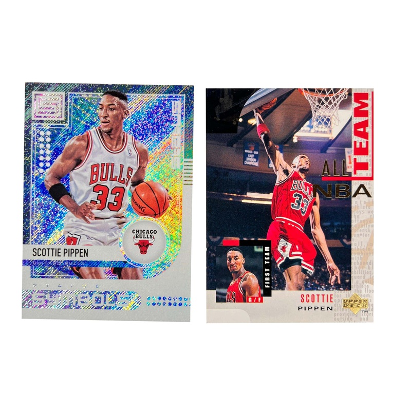 Scottie Pippen Chicago Bulls Panini Upper Deck NBA 2 Card Set