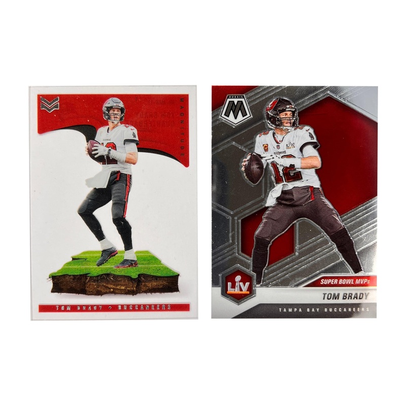 Tom Brady Tampa Bay Buccaneers Panini NBA 21 Mosaic/Chronicles 2 Card Set