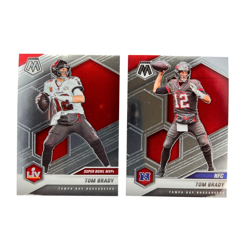 Tom Brady Tampa Bay Buccaneers Panini NFL 21 Mosaic Base 2 Card Set