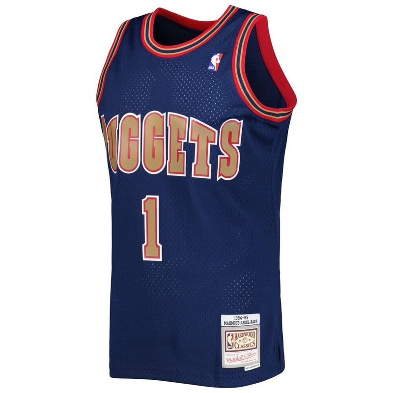 Mahmoud Abdul-Rauf Denver Nuggets Mitchell & Ness NBA Swingman Jersey – Navy