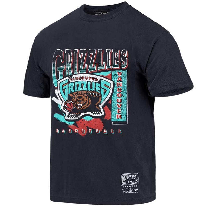 Memphis Grizzlies Mitchell & Ness NBA Brush Off Vintage T-Shirt – Faded Black