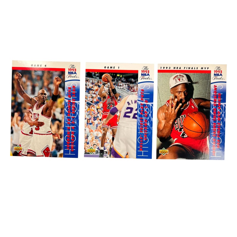Michael Jordan Chicago Bulls Upper Deck NBA 93 Finals Insert 3 Card Set