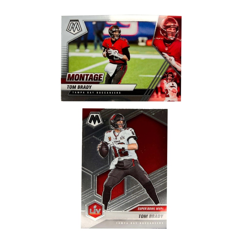 Tom Brady Tampa Bay Buccaneers Panini NBA 20-21 Mosaic 2 Card Set