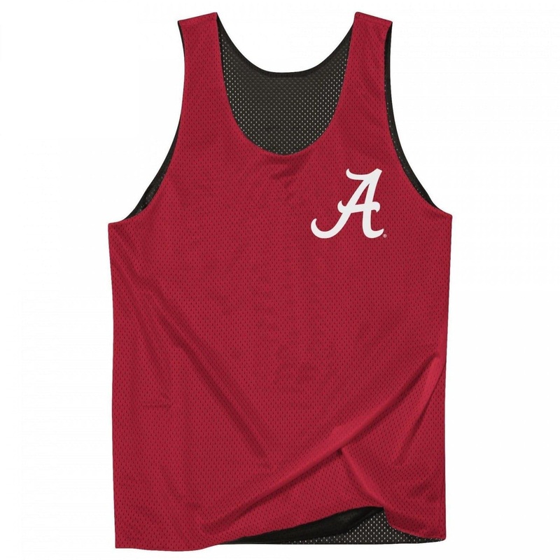 Alabama Crimson Tide Mitchell & Ness NCAA Reversible Mesh Tank – Black/Red