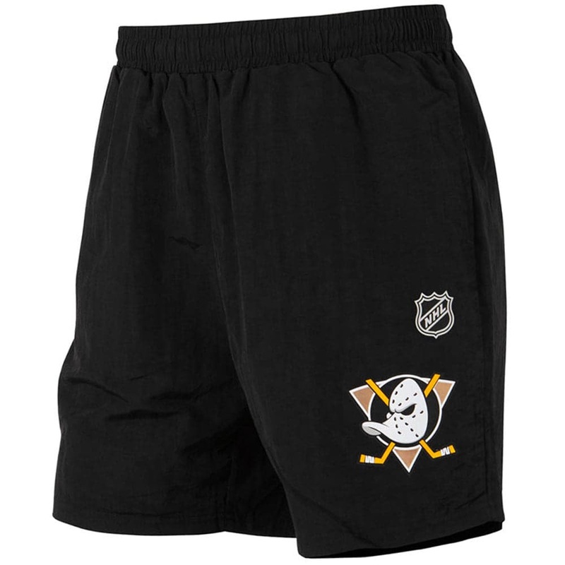 Anaheim Mighty Ducks Majestic NHL Bailey Nylon Shorts – Black