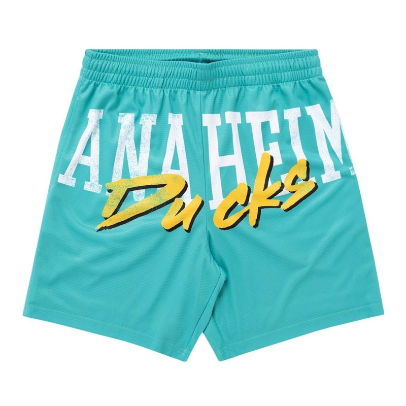 Anaheim Mighty Ducks NHL City Wordmark Mesh Shorts – Teal
