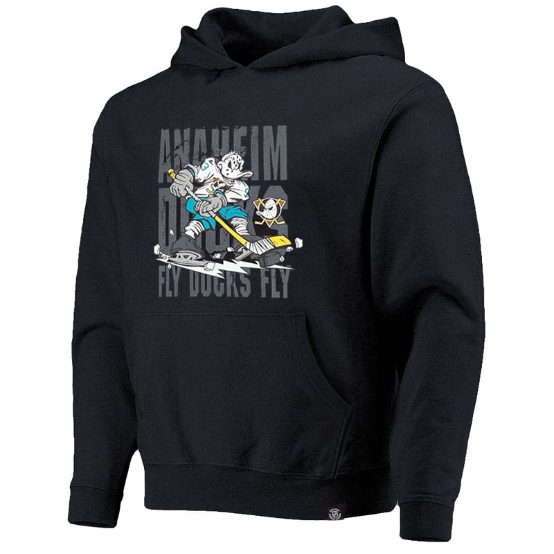 Anaheim Mighty Ducks NHL Graph Vintage Hoodie Jumper – Faded Black