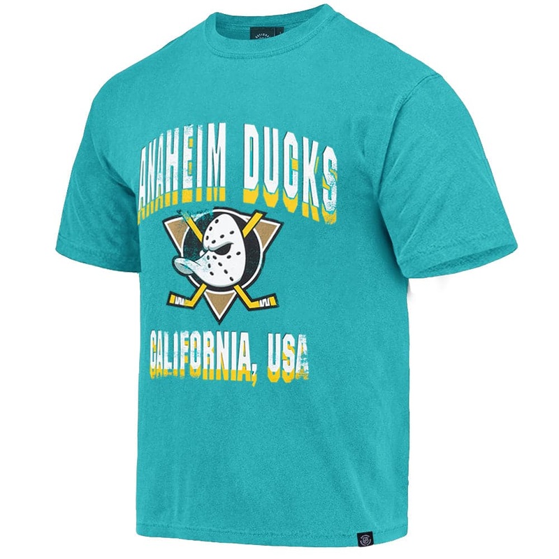Anaheim Mighty Ducks NHL State Arch Vintage T-Shirt – Faded Teal