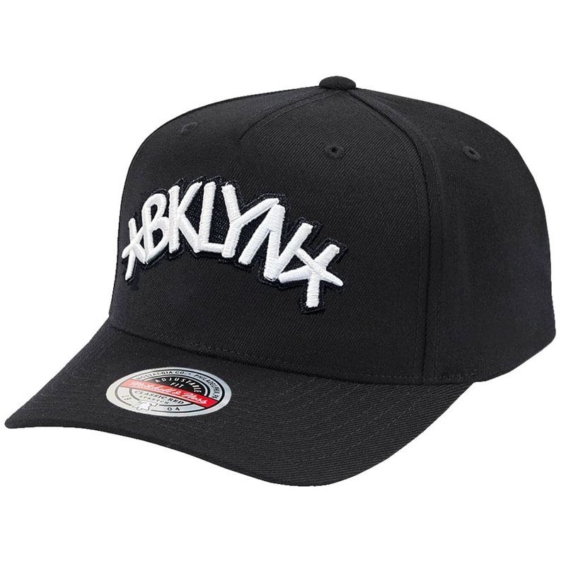 Brooklyn Nets Mitchell & Ness NBA Alt Logo Classic Red Snapback Hat – Black