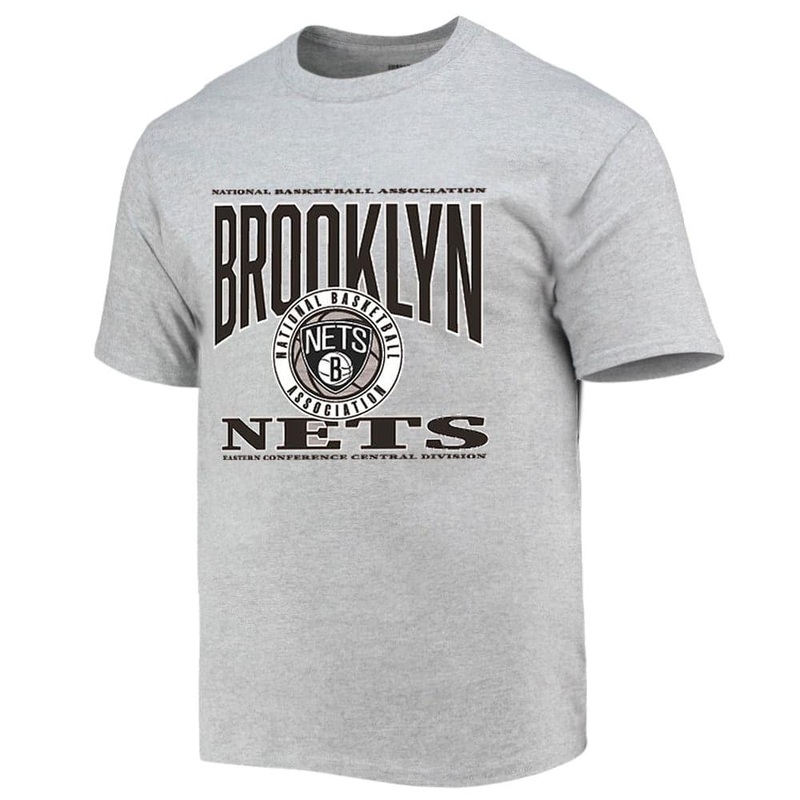 Brooklyn Nets NBA Essentials Stadium Vintage T-Shirt – Grey Marle