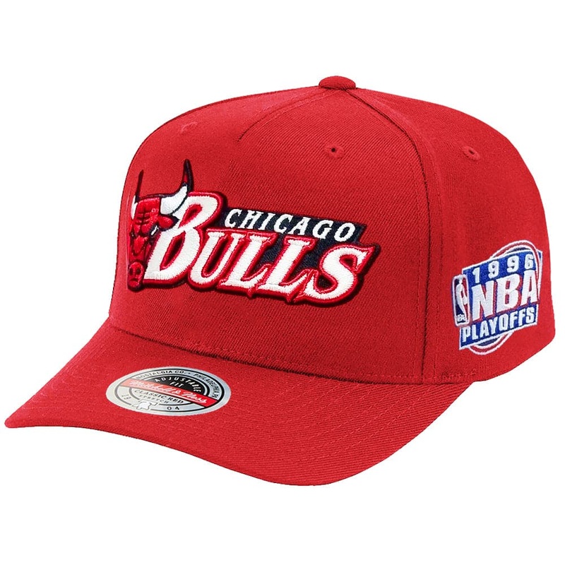 Chicago Bulls Mitchell & Ness NBA Oh Word Classic Red Snapback Hat – Red