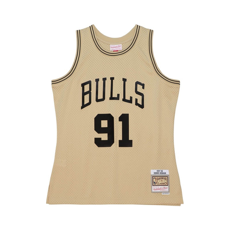Dennis Rodman Chicago Bulls Mitchell & Ness NBA Fashion Swingman Jersey – Khaki
