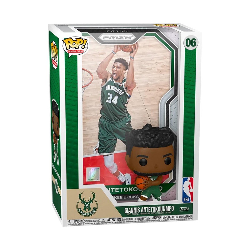 Giannis Antetokounmpo Milwaukee Bucks Funko NBA Prizm Trading Card Figure