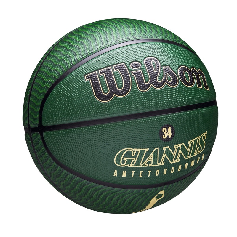 Giannis Antetokounmpo Milwaukee Bucks Wilson NBA Icon Basketball – Green