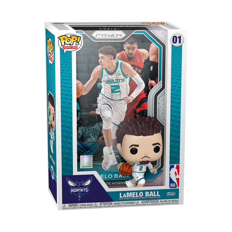 LaMelo Ball Charlotte Hornets Funko NBA Prizm Trading Card Figure