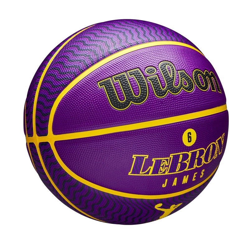LeBron James Los Angeles Lakers Wilson NBA Icon #6 Full Size Basketball – Purple
