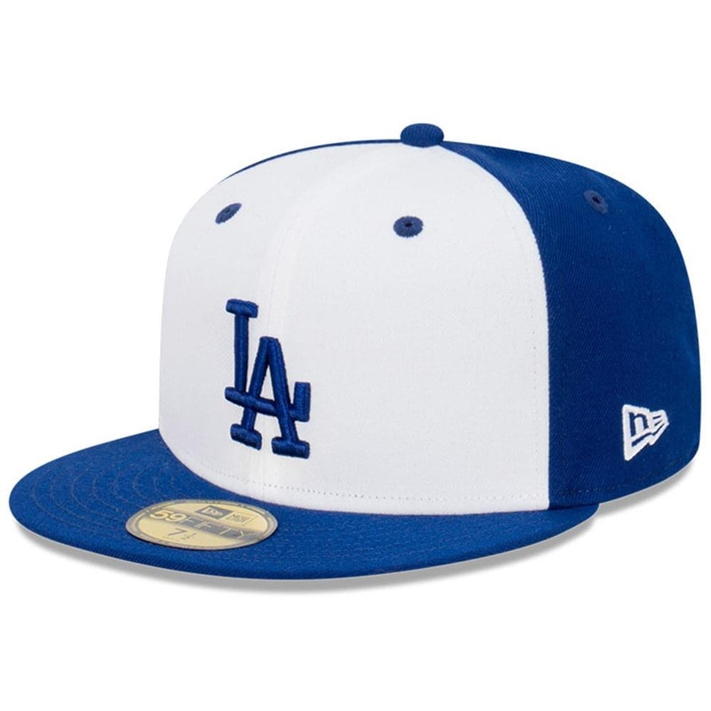 Los Angeles Dodgers New Era MLB Blockout 59FIFTY Fitted Hat – White