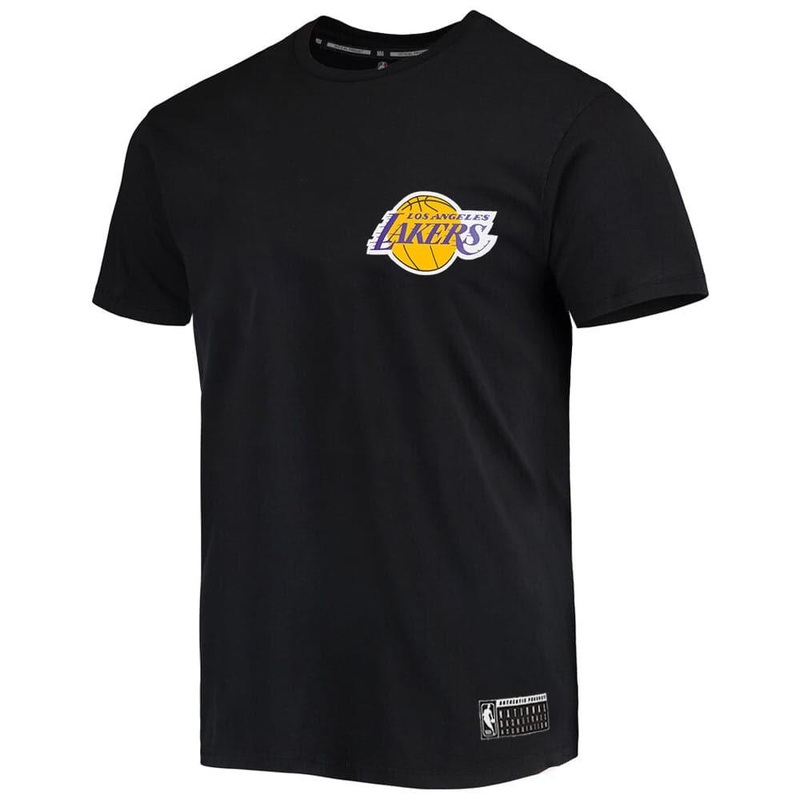 Los Angeles Lakers NBA Essentials Team Logo Repeat T-Shirt – Black