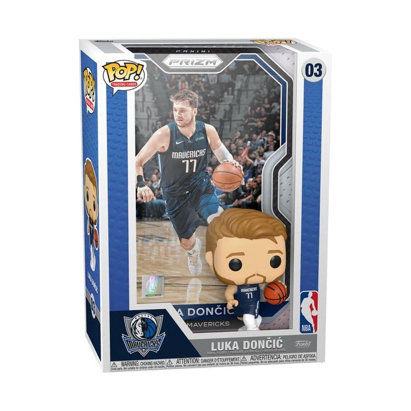 Luka Doncic Dallas Mavericks Funko NBA Prizm Trading Card Figure – Navy