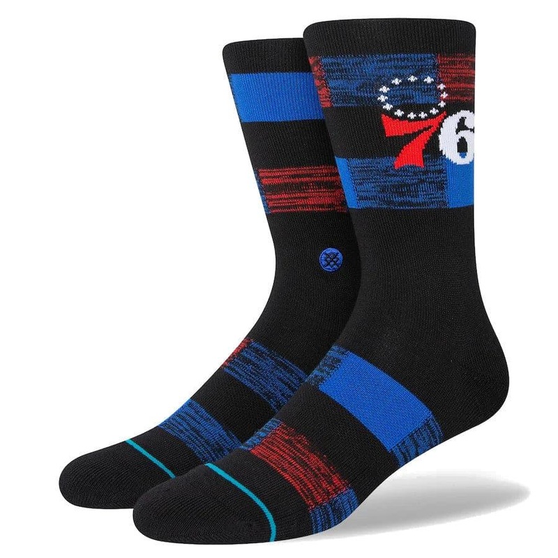 Philadelphia 76ers Stance NBA Cryptic Crew Socks – Black