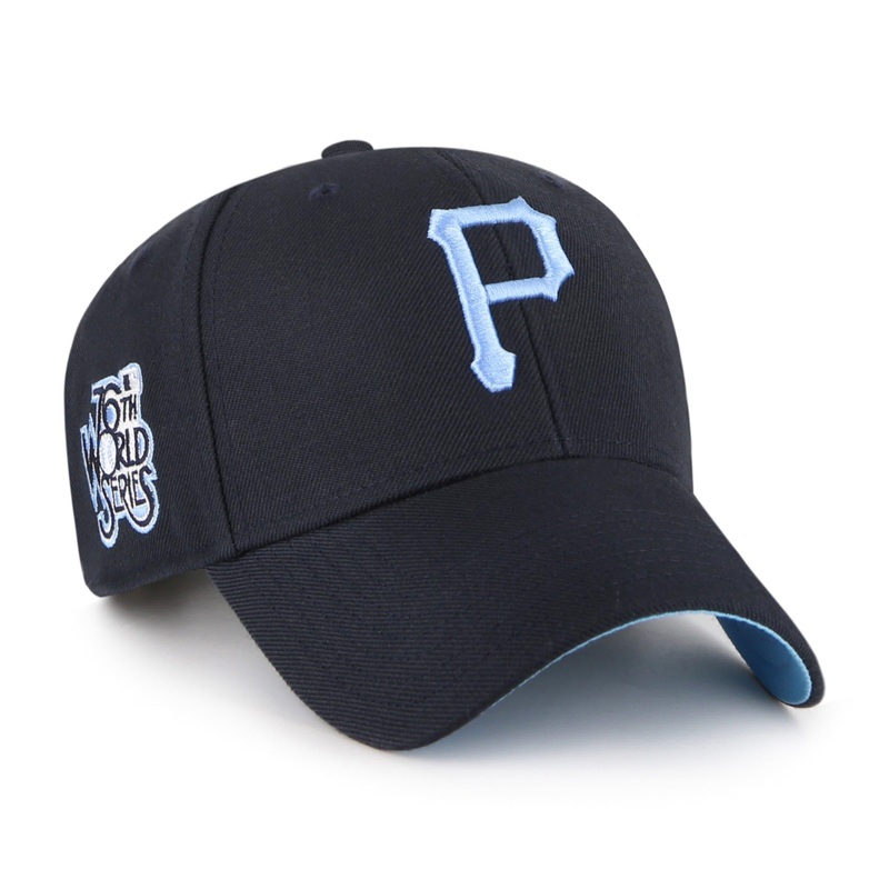Pittsburgh Pirates ’47 MLB Blue World Series Patch MVP Snapback Hat – Navy
