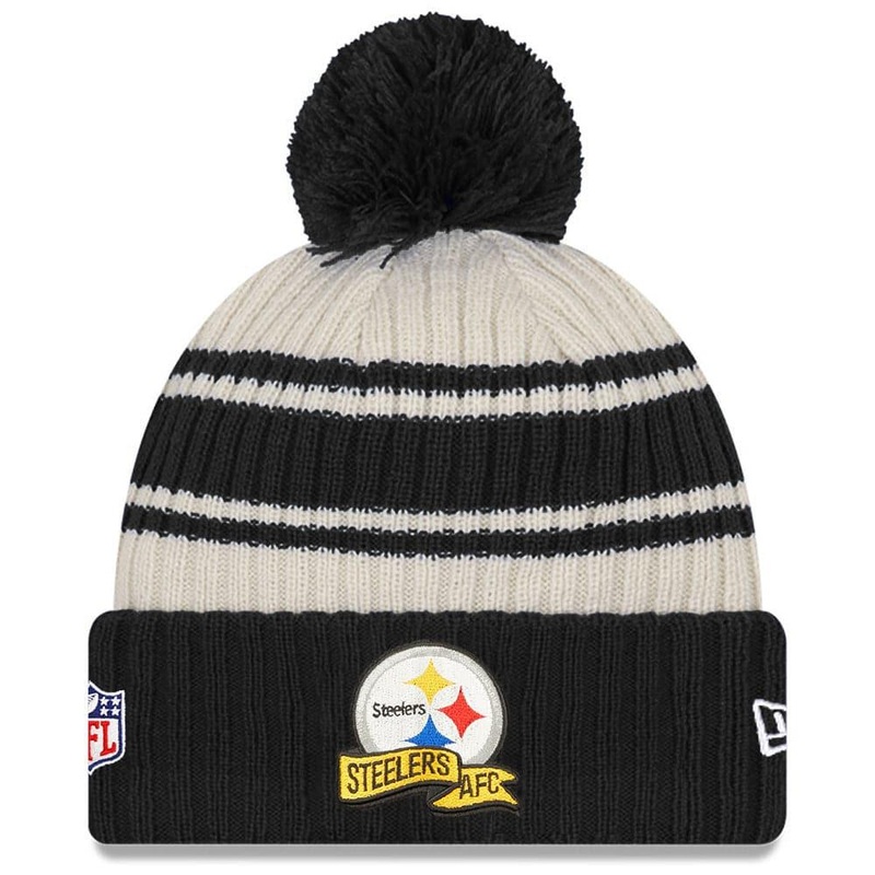 Pittsburgh Steelers New Era NFL 22 Sideline Knit Beanie – Chrome White