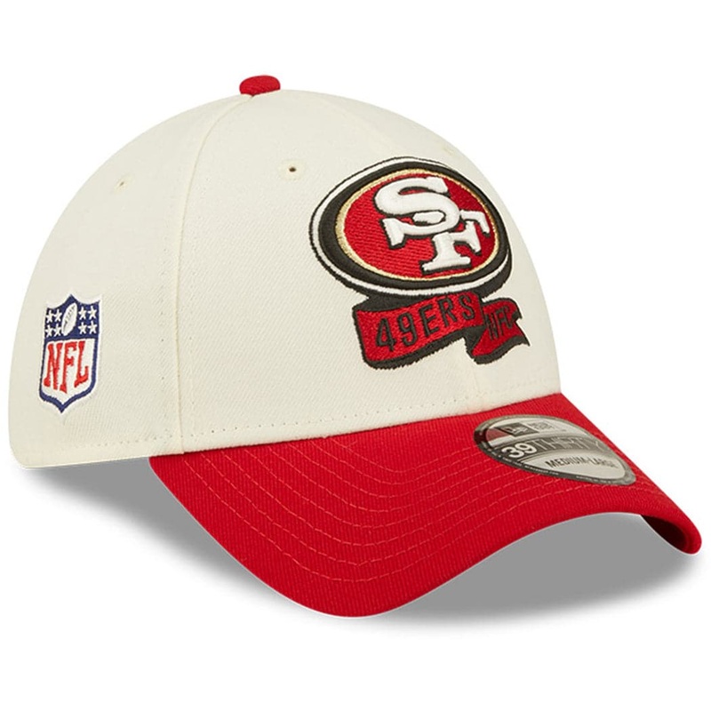 San Francisco 49ers New Era NFL 22 Sideline 39THIRTY Stretch Fit Hat – Chrome White