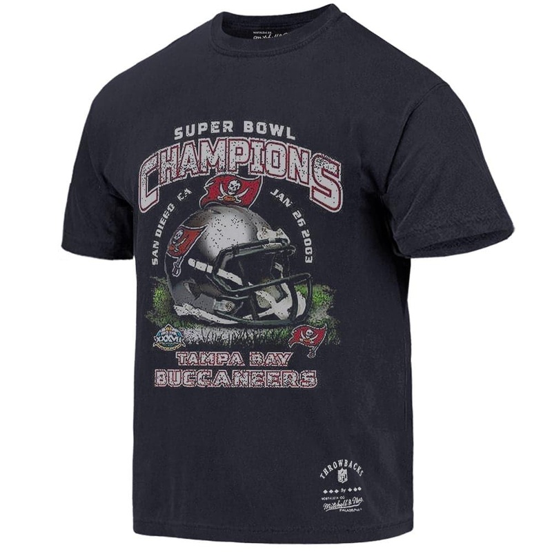 Tampa Bay Buccaneers Mitchell & Ness NFL SB XXXVII Champs Vintage T-Shirt – Faded Black