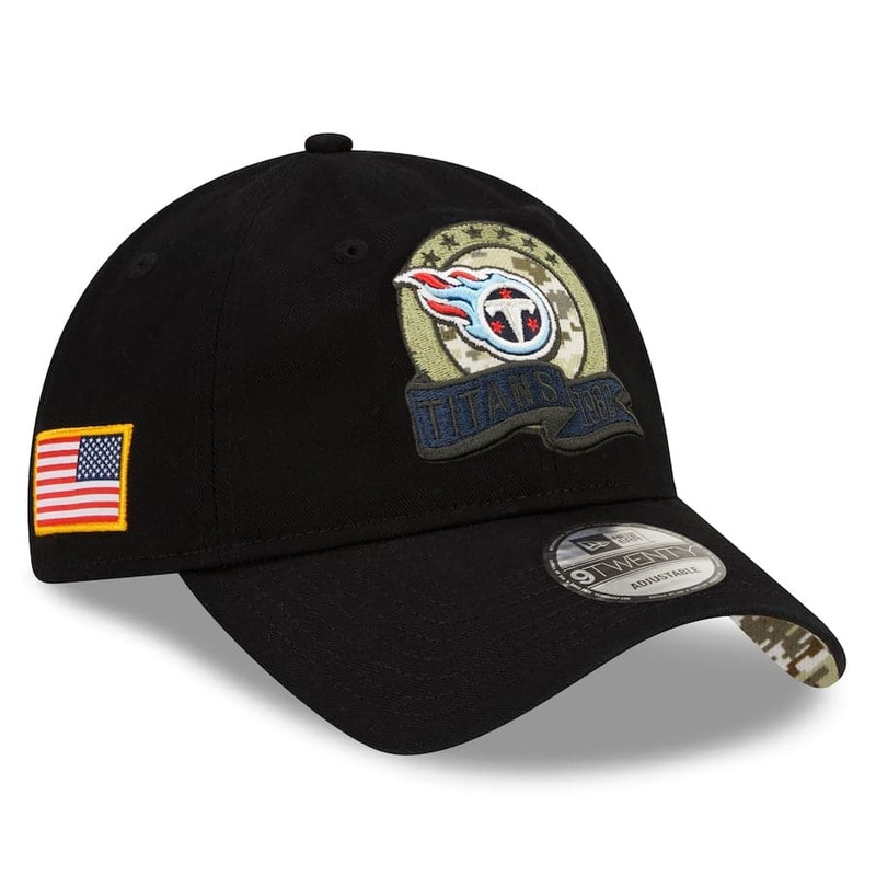 Tennessee Titans New Era NFL Salute To Service 22 9TWENTY Strapback Hat – Black