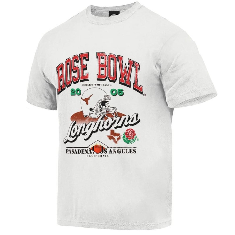Texas Longhorns NCAA 05 Rose Bowl Champs Vintage T-Shirt – Vintage White