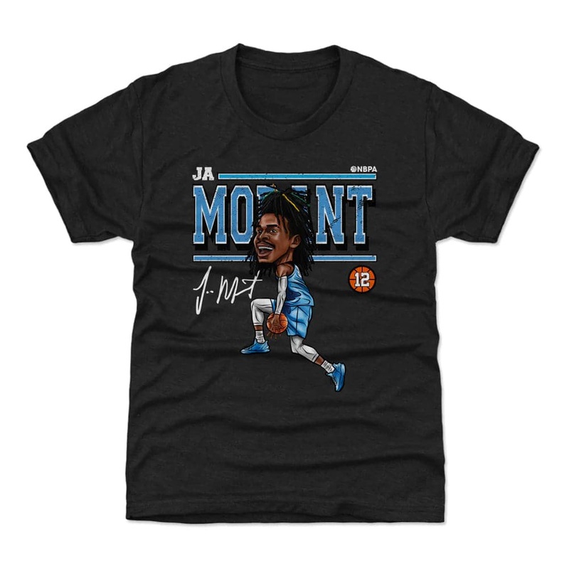 Youths Ja Morant Memphis Grizzlies 500 Level NBA Cartoon Tri-Blend T-Shirt – Black