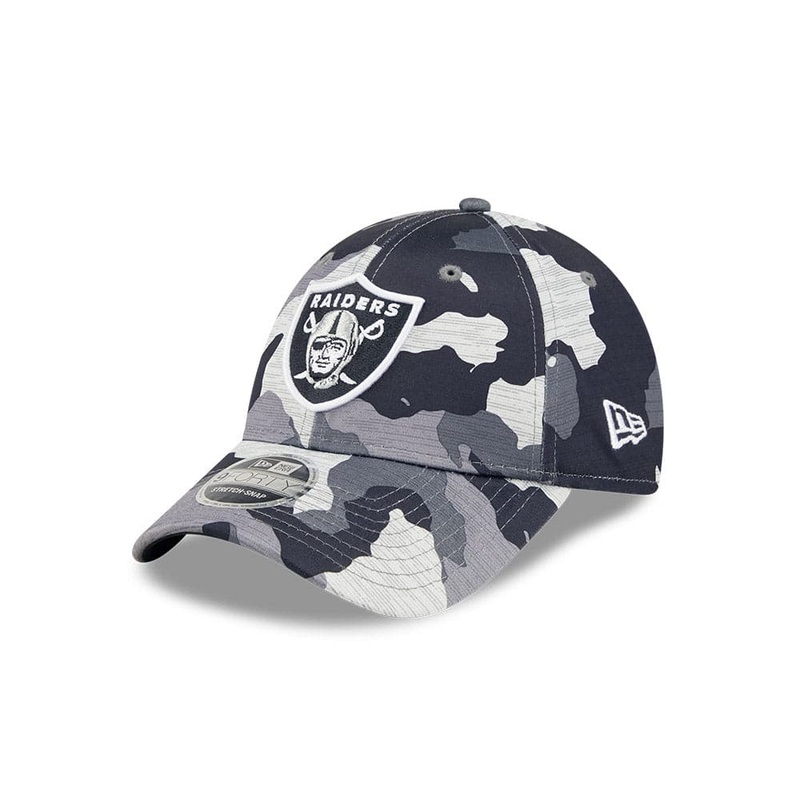 Youths Las Vegas Raiders New Era NFL 22 Training Camp 9FORTY Stretch Snap Hat – Camo