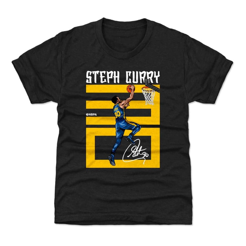 Youths Steph Curry Golden State Warriors 500 Level NBA Y Tri-Blend T-Shirt – Black