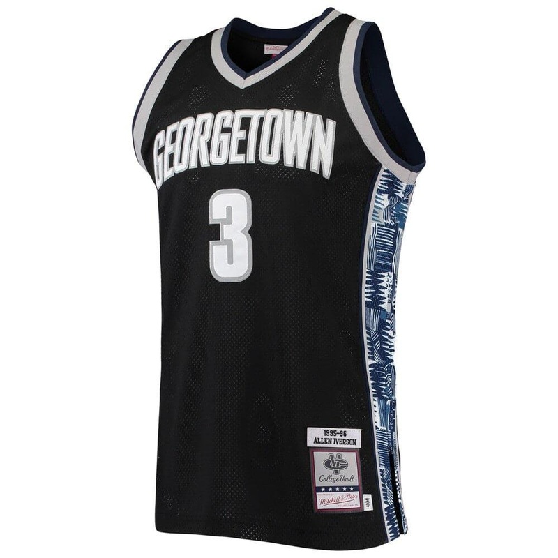 Allen Iverson Georgetown Hoyas Mitchell & Ness NCAA Swingman Jersey 95-96 – Black