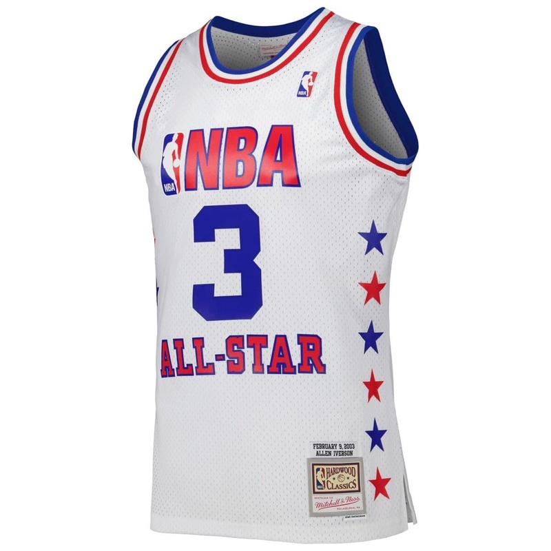 Allen Iverson Philadelphia 76ers Mitchell & Ness NBA 03-04 All-Star Swingman Jersey – White