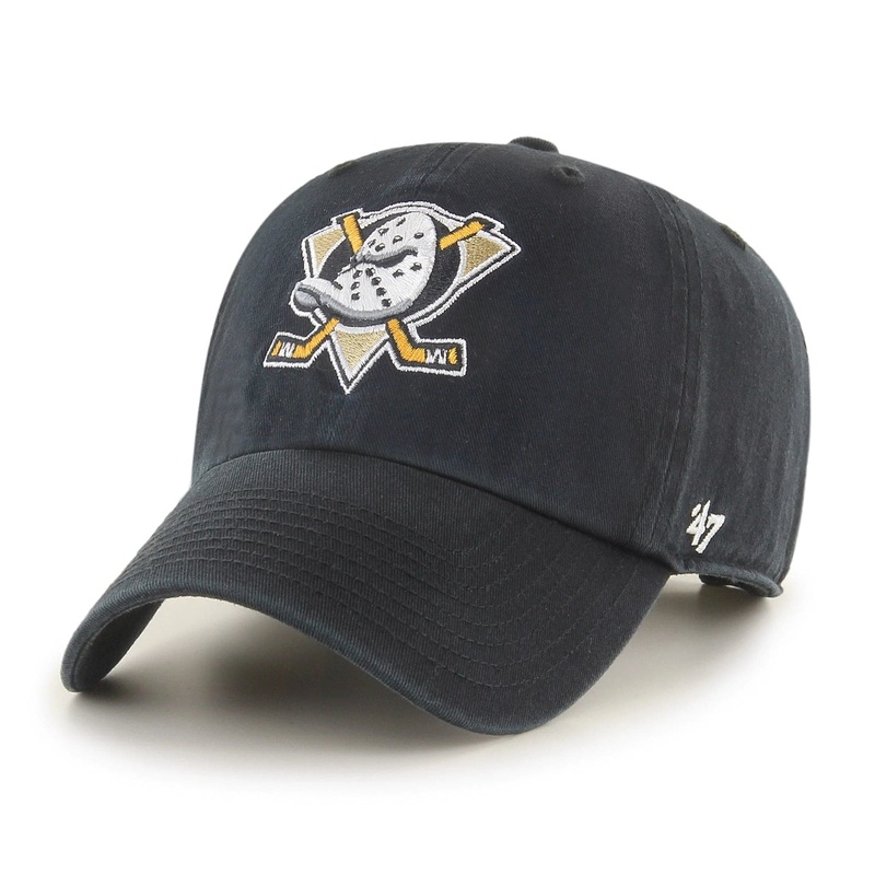 Anaheim Mighty Ducks ’47 NHL Team Clean Up Strapback Hat – Black