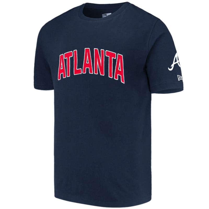 Atlanta Braves New Era MLB Applique Wordmark T-Shirt – Navy