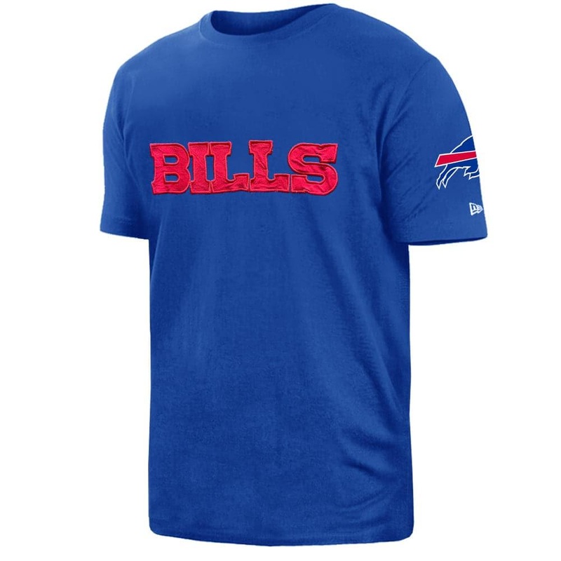 Buffalo Bills New Era NFL Applique Wordmark T-Shirt – Blue