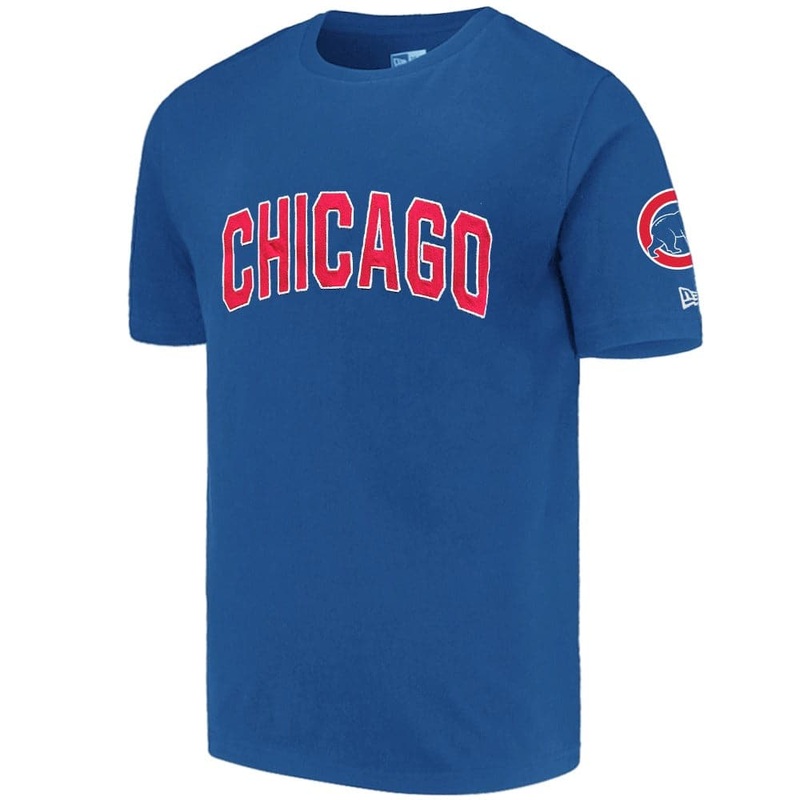 Chicago Cubs New Era MLB Applique Wordmark T-Shirt – Blue