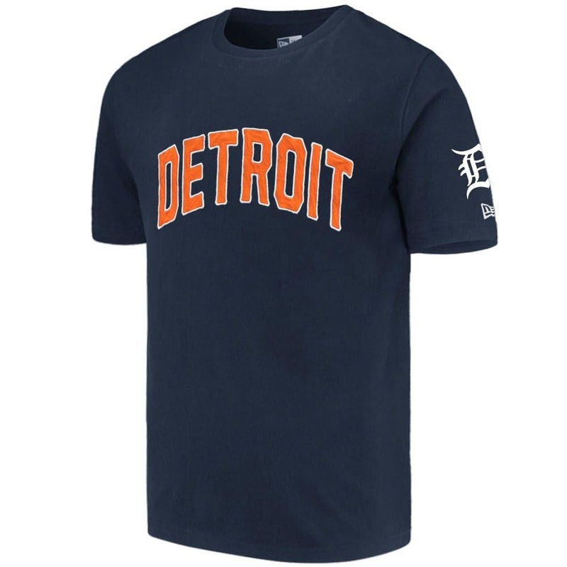 Detroit Tigers New Era MLB Applique Wordmark T-Shirt – Navy