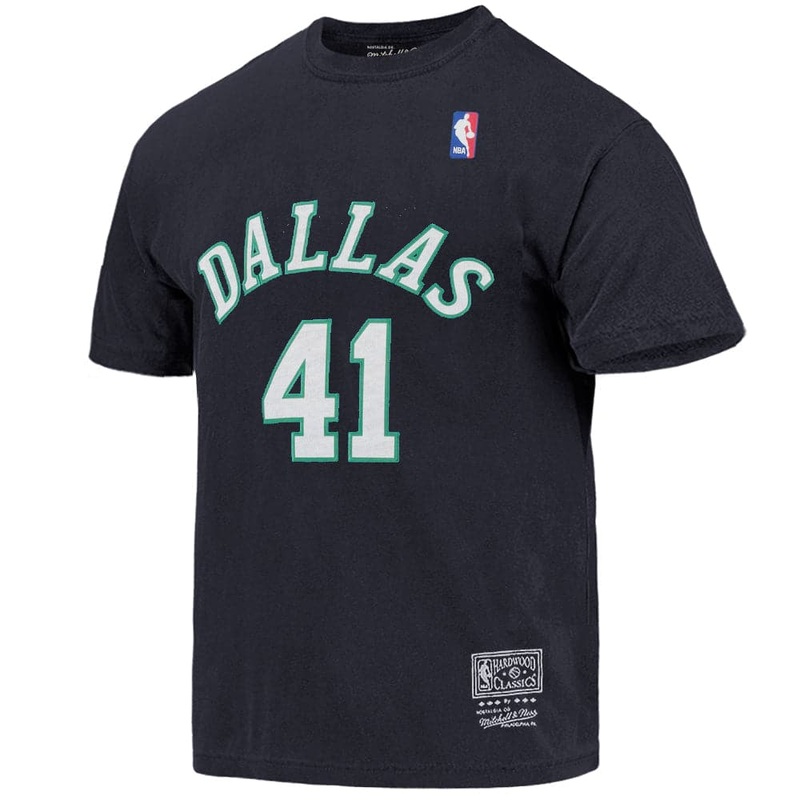 Dirk Nowitzki Dallas Mavericks Mitchell & Ness NBA Vintage Player T-Shirt – Faded Black