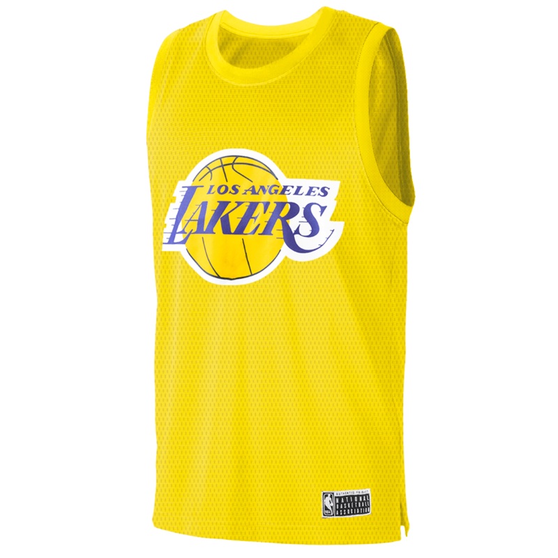 LeBron James Los Angeles Lakers NBA Essentials Name Number Jersey – Yellow