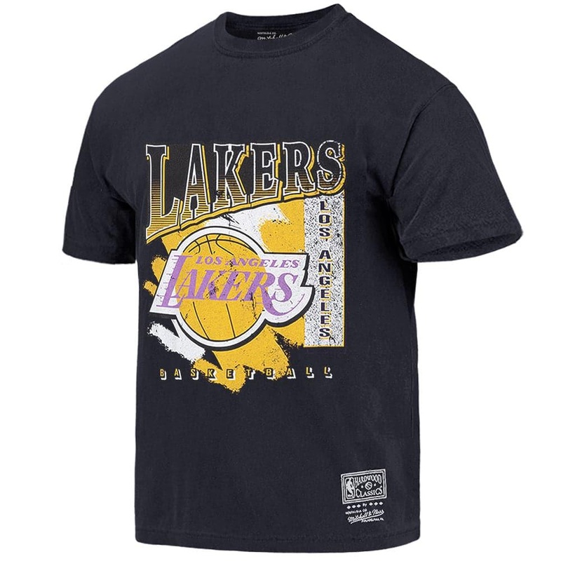 Los Angeles Lakers Mitchell & Ness NBA Brush Off Vintage T-Shirt – Faded Black