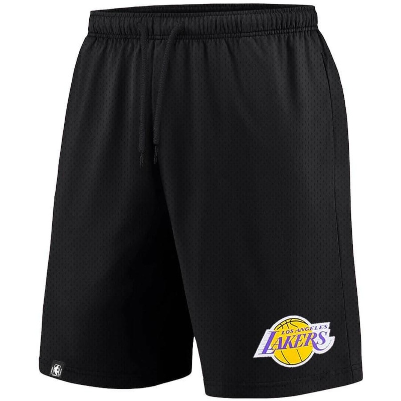 Los Angeles Lakers NBA Essentials Team Logo Mesh Shorts – Black
