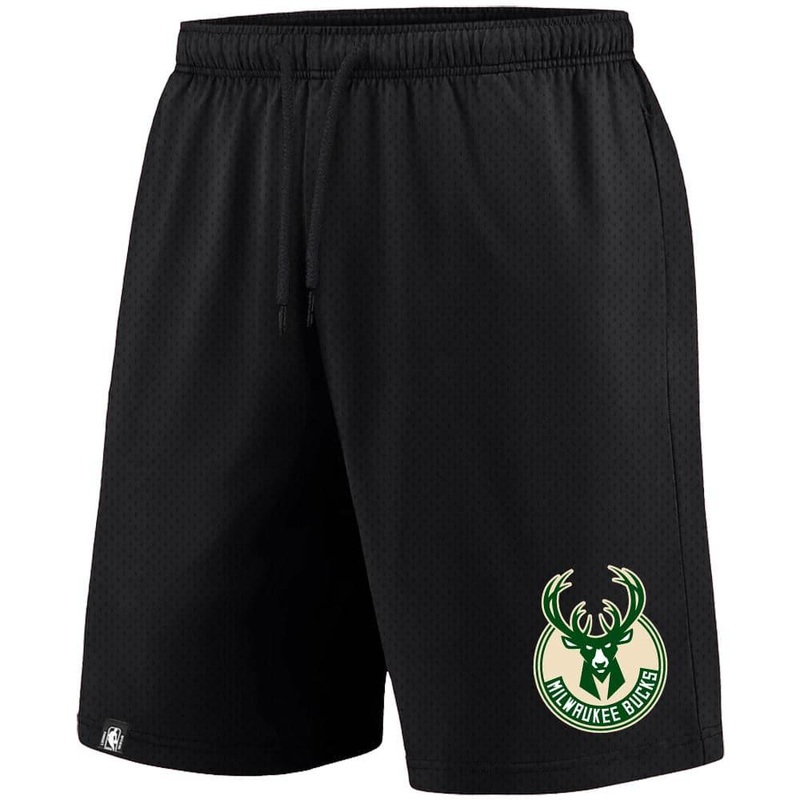 Milwaukee Bucks NBA Essentials Team Logo Mesh Shorts – Black