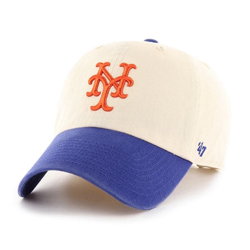 New York Mets ’47 MLB Cooperstown 2 Tone Clean Up Stapback Hat – Natural