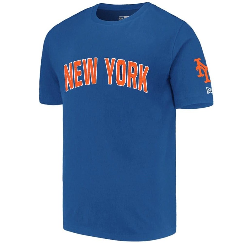 New York Mets New Era MLB Applique Wordmark T-Shirt – Blue