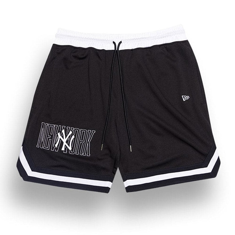 New York Yankees New Era MLB Outline Mesh Shorts – Navy