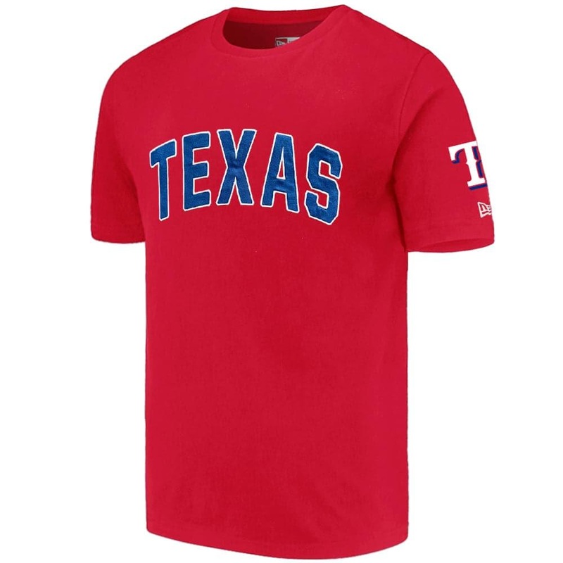 Texas Rangers New Era MLB Applique Wordmark T-Shirt – Red